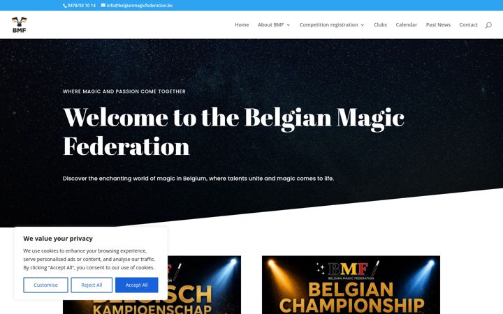 Screenshot of belgianmagicfederation.be