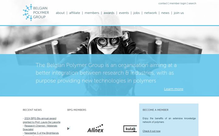Screenshot of belgianpolymergroup.be