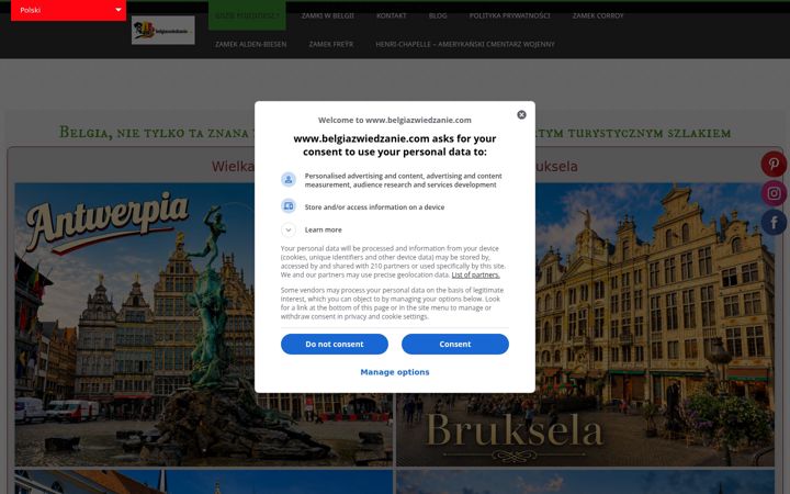 Screenshot of belgiazwiedzanie.com