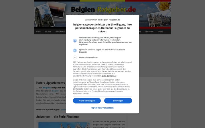 Screenshot of belgien-ratgeber.de