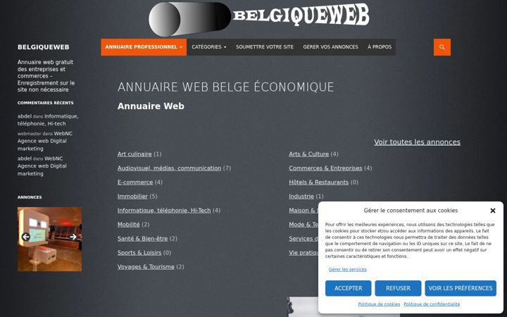 Ekraanipilt saidist belgiqueweb.be