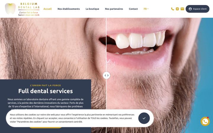 Screenshot of belgium-dental-lab.com