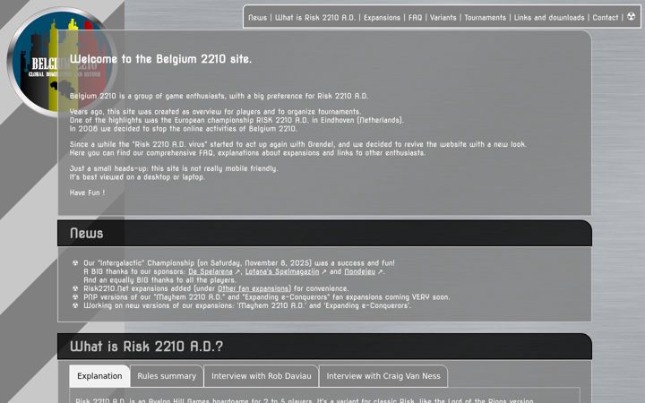 Screenshot of belgium2210.be