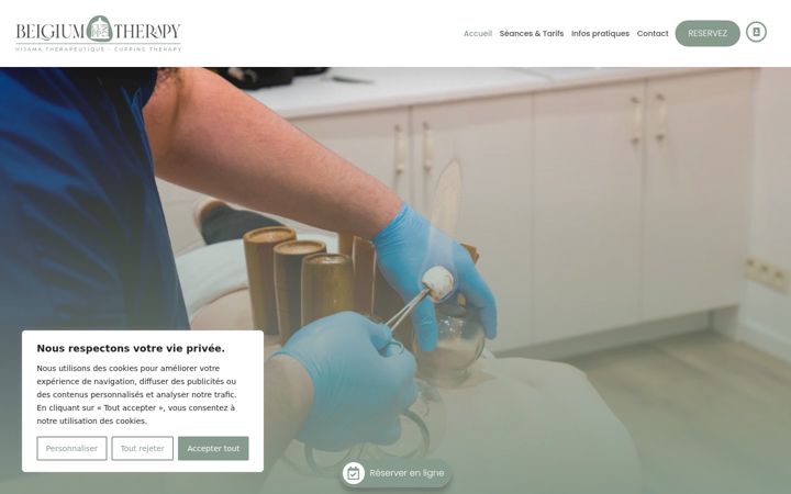 Screenshot of belgiumcuppingtherapy.be
