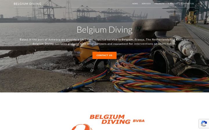 Screenshot of belgiumdiving.com