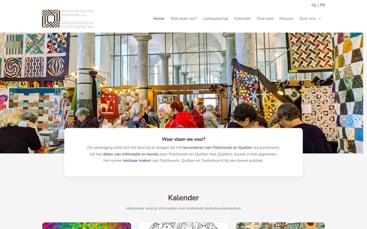 Screenshot of belgiumquilt.be