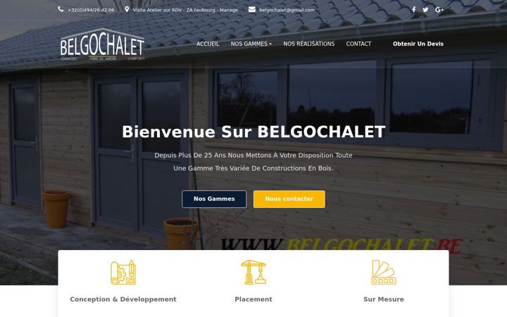 Screenshot of belgochalet.be