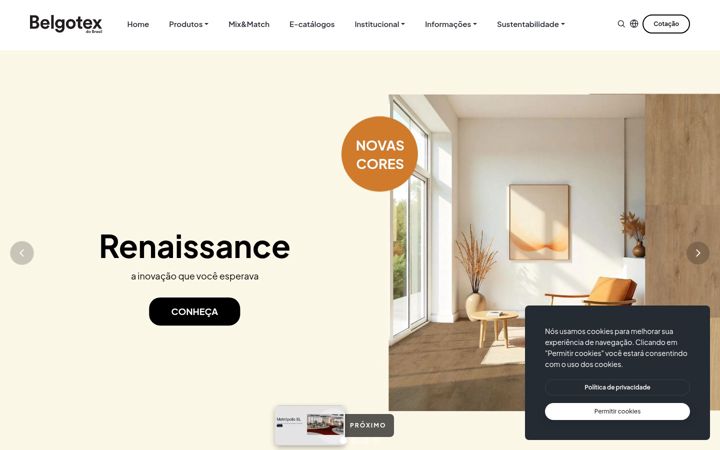 Screenshot of belgotex.com.br