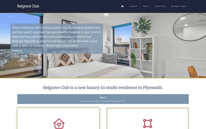 Screenshot of belgraveclub.com