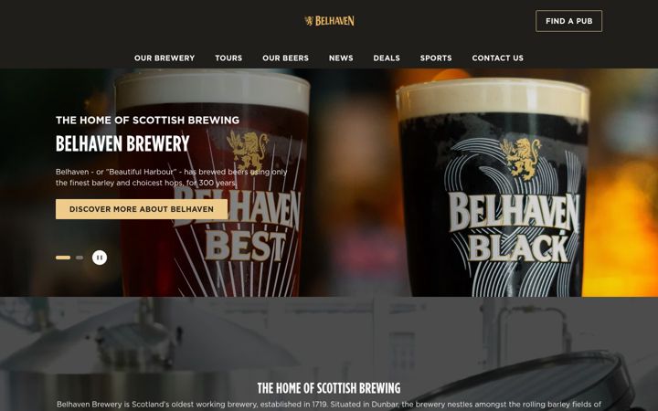 Screenshot of belhaven.co.uk