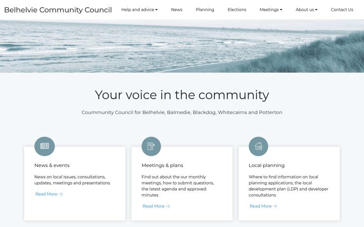 Screenshot of belhelviecc.org.uk