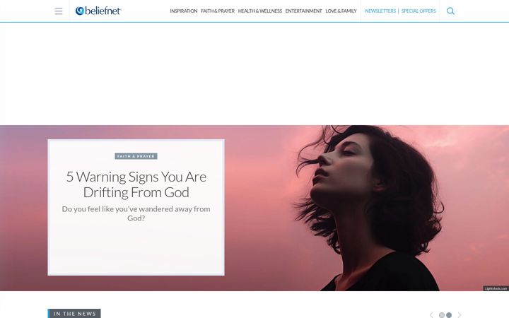 Screenshot ta' beliefnet.com