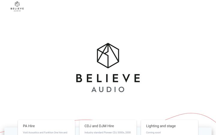 Screenshot of believeaudio.co.uk