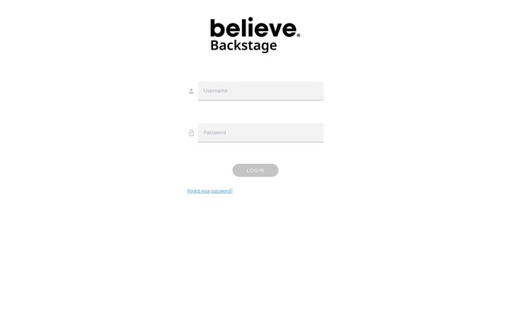 Screenshot of believebackstage.com