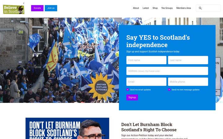 Screenshot of believeinscotland.org