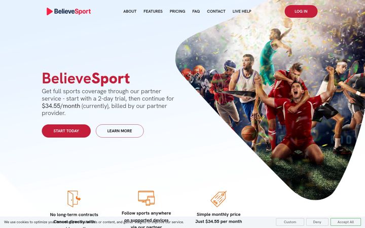 Screenshot του believesport.com
