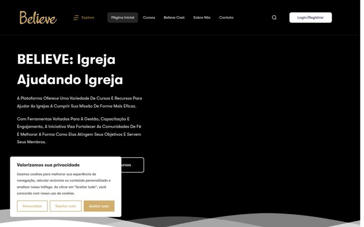 Screenshot of believeweb.com.br