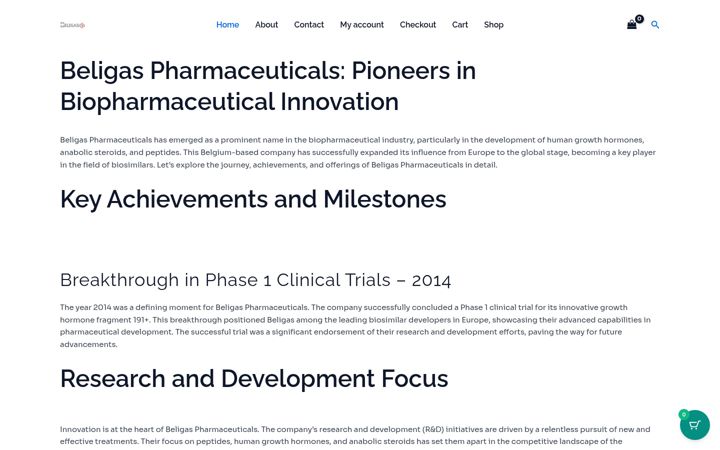 Screenshot of beligasofficial.com
