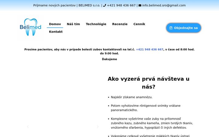 Screenshot of belimed.sk