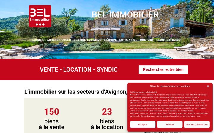 Screenshot of belimmobilier.immo