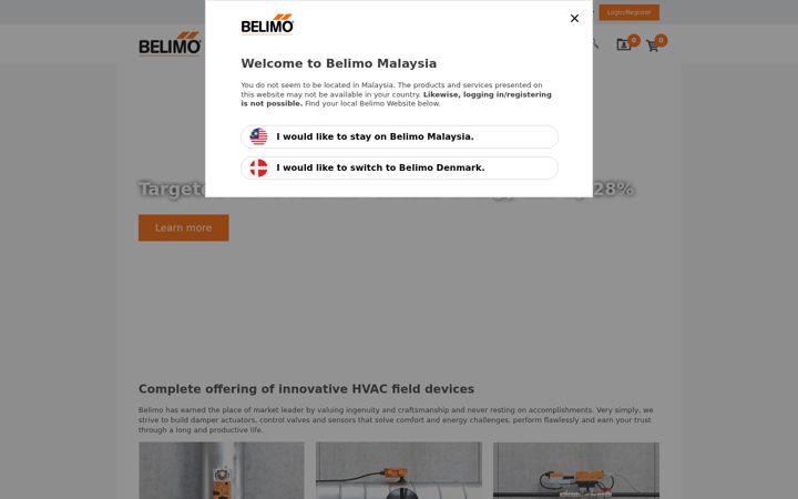 Screenshot of belimo.com.my