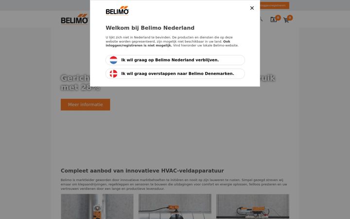 Screenshot of belimo.nl