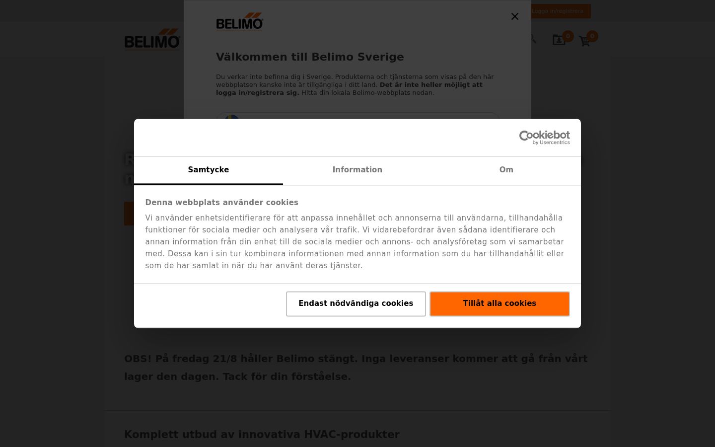 Zrzut ekranu banera zgody wyświetlanego przed jakąkolwiek interakcją