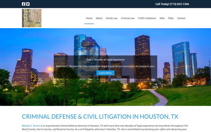 Screenshot of belindacbrown.com