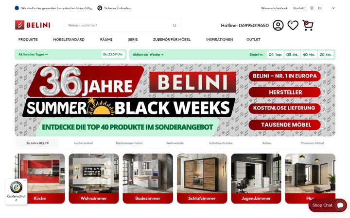 Screenshot of belinimoebel.de