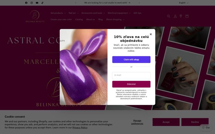 Screenshot of belinkabeauty.com