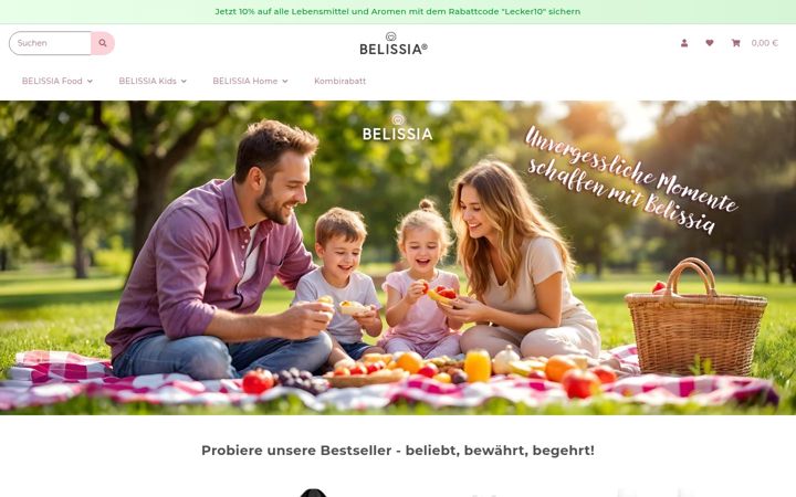 Screenshot of belissia.eu