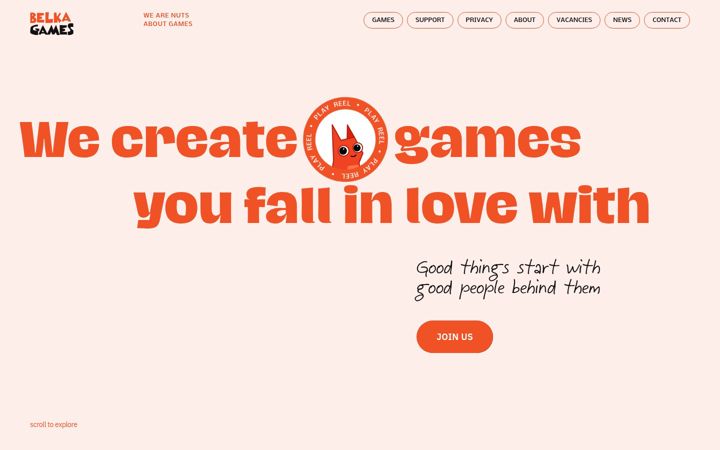 Ekrano kopija belka-games.com