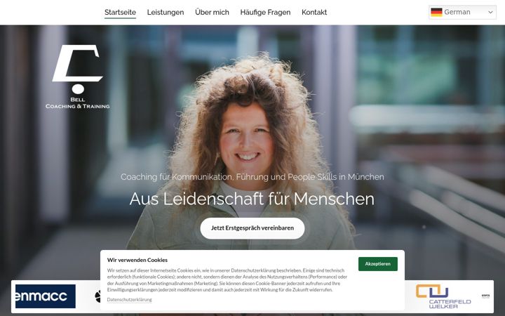 Screenshot of bell-coaching.de