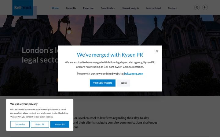 Screenshot of bell-yard.com