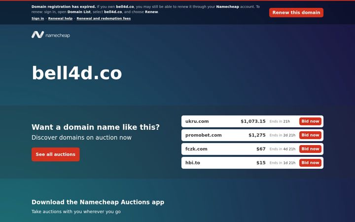 Screenshot of bell4d.co