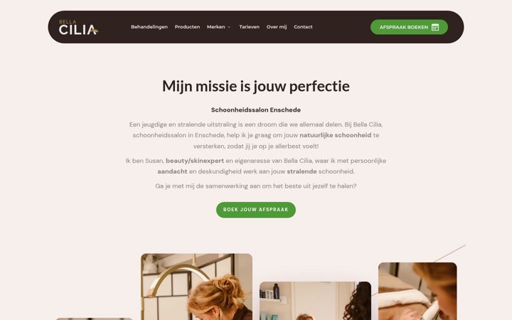 Screenshot of bella-cilia.nl
