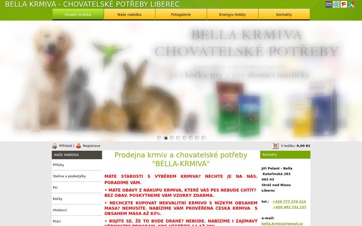 Screenshot of bella-krmiva.cz