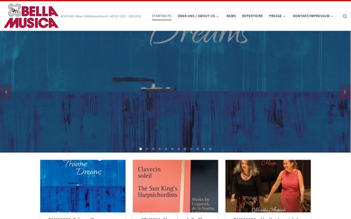 Screenshot of bella-musica.de