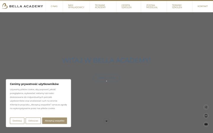 Ekrānuzņēmums no bellaacademy.pl
