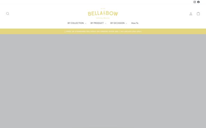 Screenshot von bellaandbow.co.uk