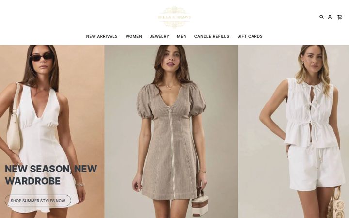Screenshot of bellaandbrawn.com