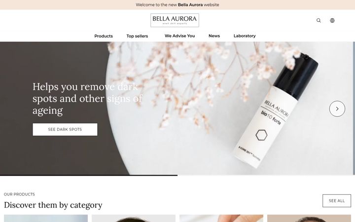 Screenshot of bellaaurora.co.uk