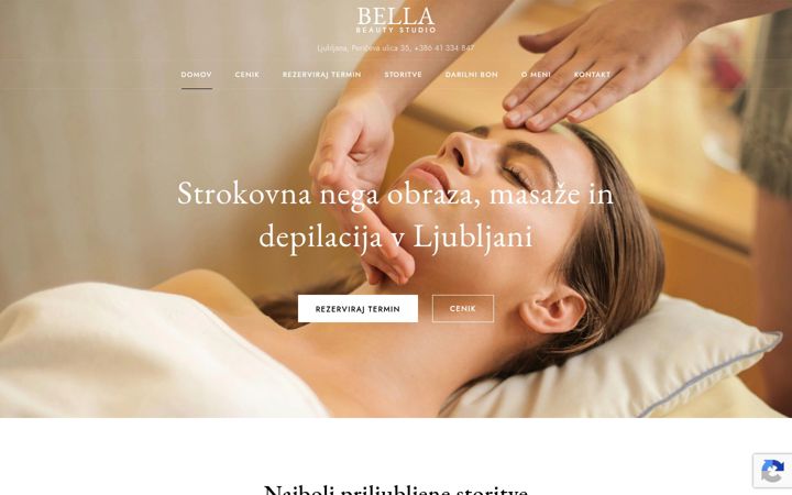 Skærmbillede af bellabeauty.si