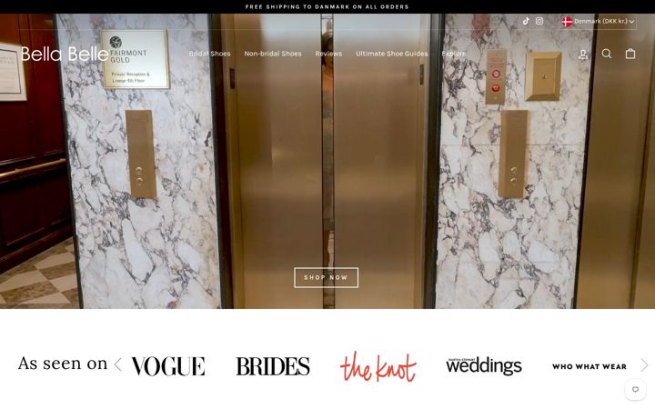 Screenshot of bellabelleshoes.com