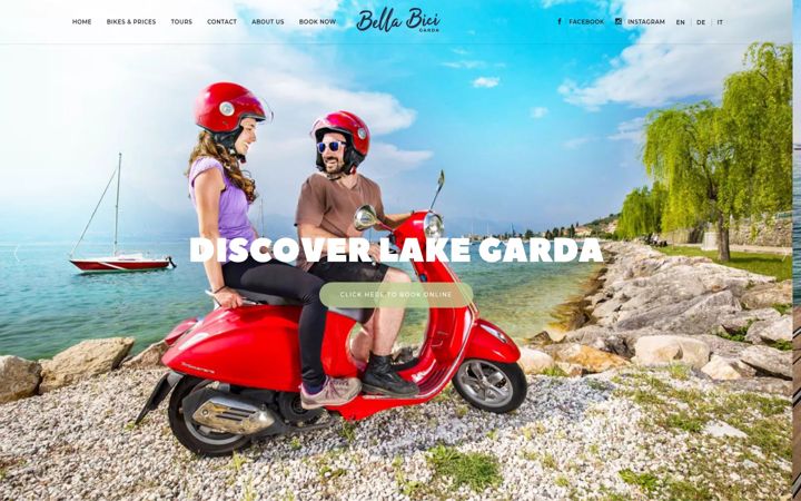 Screenshot of bellabici.bike