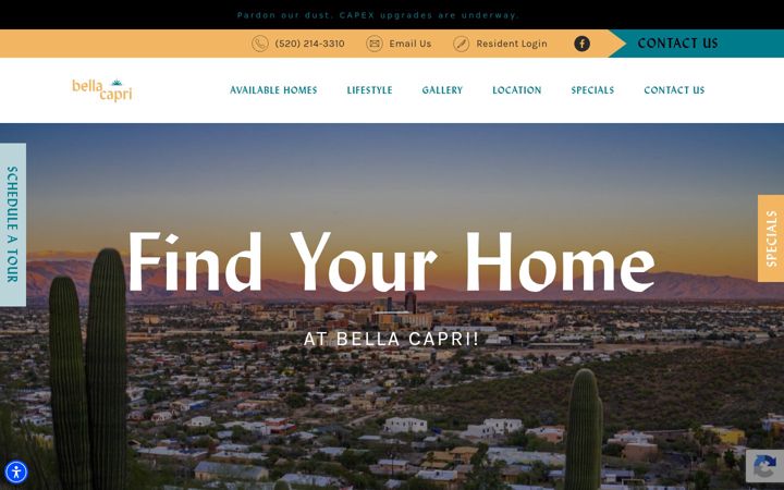 Screenshot of bellacapriaz.com