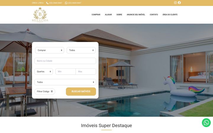 Screenshot of bellacasaconsultoria.com.br