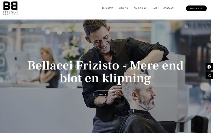 Screenshot of bellacci.dk
