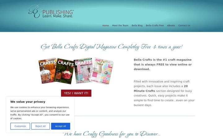 Screenshot of bellacraftspublishing.com