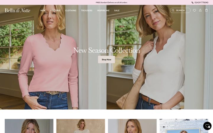 Screenshot of belladinotte.com